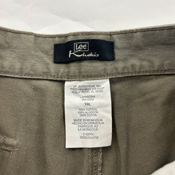 LONG Lee Dark Taupe High Rise Straight Leg Chino Pant 10L - Picture 4 of 6